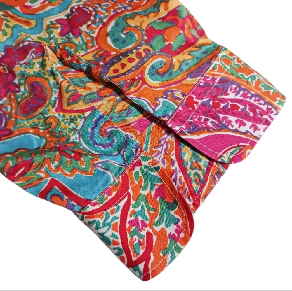 Lauren Ralph Lauren Colorful Button Up Shirt - Picture 5 of 9